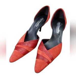 Made In Italy Red Suede Shoes